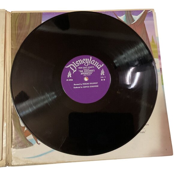 Walt Disney Sorcerer's Apprentice Peter And The Wolf Vinyl Record & Picture Book - Picture 8 of 9